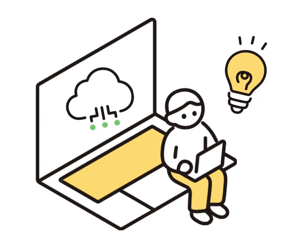 閃いているイラスト